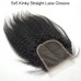 5x5 Kinky Straight Lace Closure,Natural Color,Brazilian Human Virgin Hair